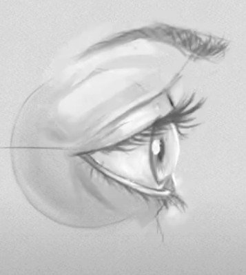 Cómo dibujar un ojo lateral