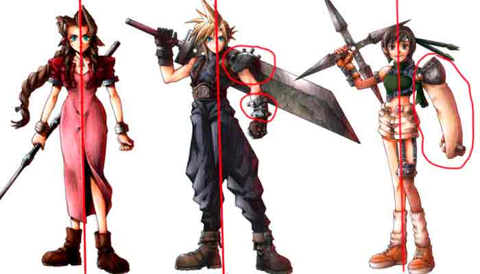Aeris es un personaje simetrico